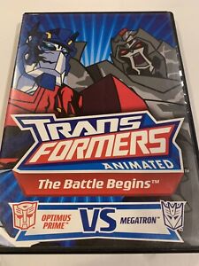 DVD Transformers Animated The Battle Begins Optimus Prime Versus Megatron 2007