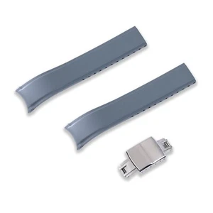 CRAFTER BLUE CX03 Curved End 20 mm / 22 mm FKM Kautschuk Uhrenarmband mit Schließe - Bild 1 von 14