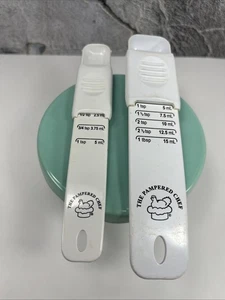 2 Pampered Chef Adjustable Measuring Spoons 1/8 tsp up to 1 Tbsp - Picture 1 of 5