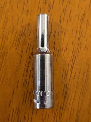Craftsman S-AG 4mm 6 Point Deep Chrome Socket 1/4" Drive 44401.            RB - Image 1 of 4