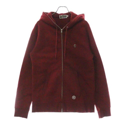 A BATHING APE (BAPE) Felpa con cappuccio zip intera A Bathing Ape taglia L Sal Patch rossa usata condizioni