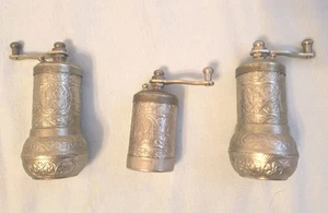 3x pc antik metall Messing brass mill Mokkamühle Kaffeemühle Gewürzmühle Mühlen - Bild 1 von 4