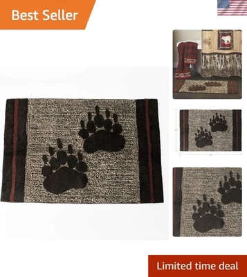 Alfombra de baño hecha a mano Yellowstone Sundance 30" x 20" - algodón suave estilo Lodge Foto 1 de 4