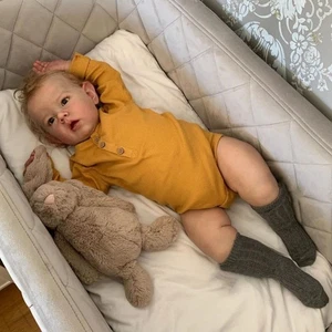 Niño renacido 28 pulgadas recién nacido niño renacido muñeca vinilo silicona suave bebé realista - Imagen 1 de 3