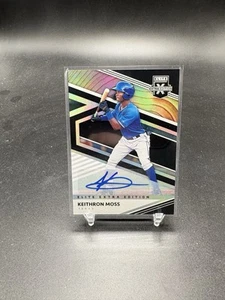 Keithron Moss 2020 Panini Elite Extra #154 Signatures Auto Texas Rangers RC - Picture 1 of 2