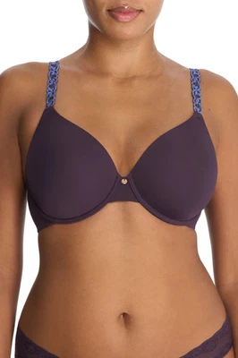 Natori Pure Luxe Custom Coverage Contour Underwire Bra 32D Verbena/Seascape - Image 1 of 4