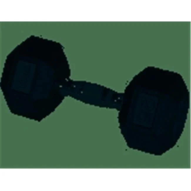 Mancuerna hexagonal de goma York Barbell 34060 con mango Ergo cromado - 27,5 libras Foto 1 de 1