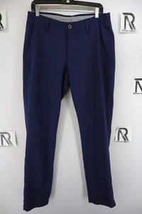 Under Armour Golf Chino Pants Size 34 X 34 Blue Performance Heatgear Performance - Picture 1 of 9