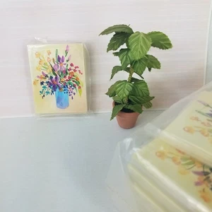 Lot of 576 Miniature Note Cards Blank Inside No Envelopes French Flower Bouquet - Picture 1 of 12