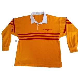 Maglia Rugby Vintage Australia WETSHEEP WALKOUT 1991 arancione righe rosse lana - Foto 1 di 10
