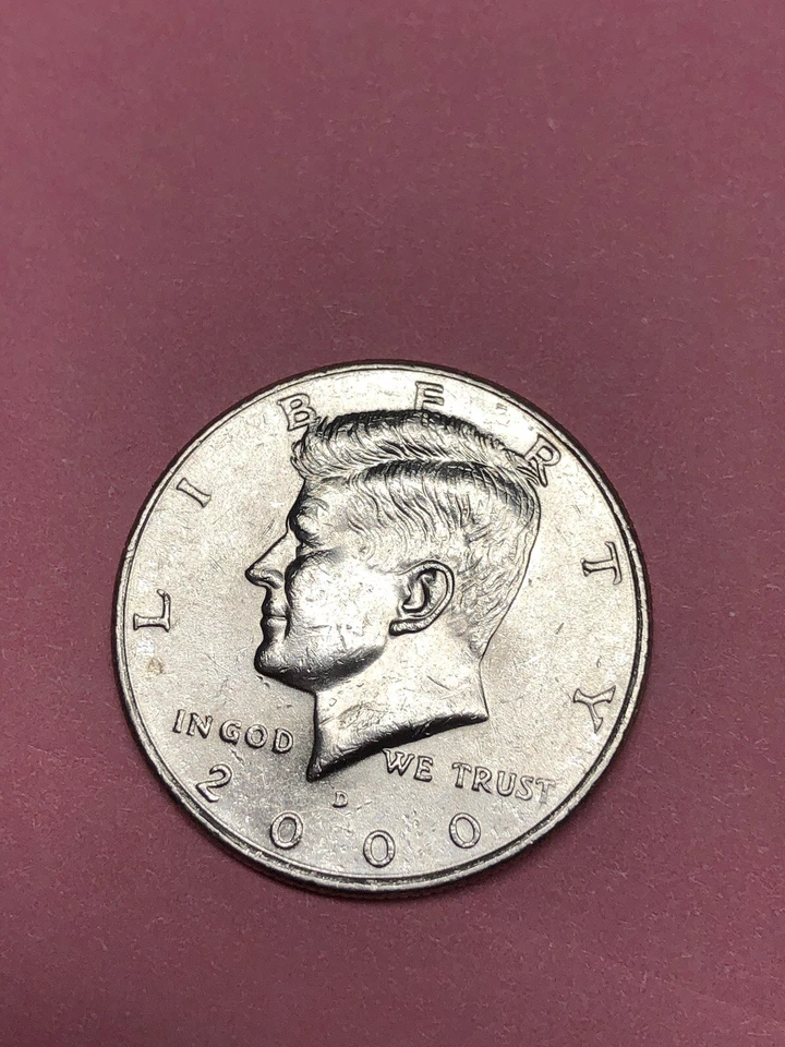 2000 D Kennedy Error Half Dollar, Strike Through Error, Eagle Wing Die Error - Image 1 of 4