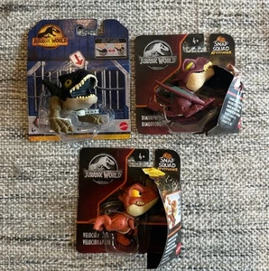 Jurassic World Snap Squad Attitudes Dimorphodon And Velocitaptor & Uncaged Allo - Picture 1 of 5