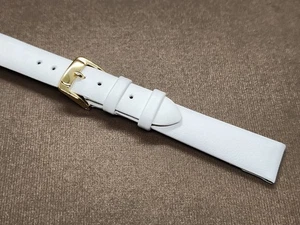 Ladies' NOS Speidel 14mm White Padded Stitchless Calfskin Watch Band - Picture 1 of 6