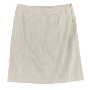 Halogen beige Leinenmischung Bleistiftrock seitlicher Reißverschluss Damengröße 10 - Bild 1 von 10