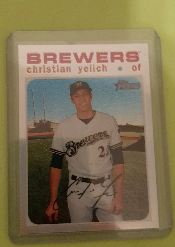 2020 Topps Heritage Christian Yelich Chrome Refractor 168/571 - Image 1 of 4