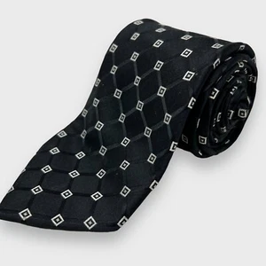 Donald Trump Signature Silk Black Geometric Neck Tie Length 61" Width 3 1/2" - Picture 1 of 5