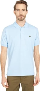 Lacoste Mens Short Sleeve Pique Polo Shirt, Small, Light Blue - Picture 1 of 2