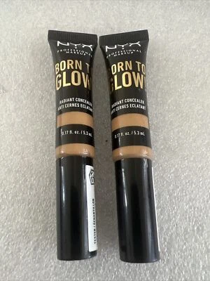 2 NYX Professional Born To Glow! Radiant Concealer 0.17oz BTGC15.9 WARM HONEY. - Image 1 of 3