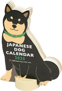 Greeting Life 2025 Calendar Animal Die Cut Shiba inu Dog Tabletop C-1630-ET New - Picture 1 of 4