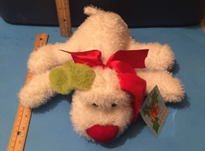 PUPPY DOG CHRISTMAS PLUSH TOY with Red Nose & Bow Goody Toys  11" PLUSH NWT - Picture 1 of 1