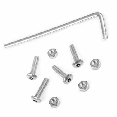1 Set Car Anti Theft Anti-Tamper Security License Plate Screws Stainles Steel - image 1 of 4