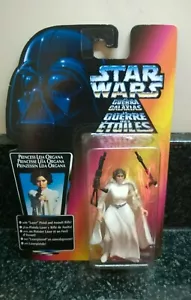 Star Wars The Power Of The Force princess Leia White Dress Figure Carded Kenner - Imagen 1 de 3