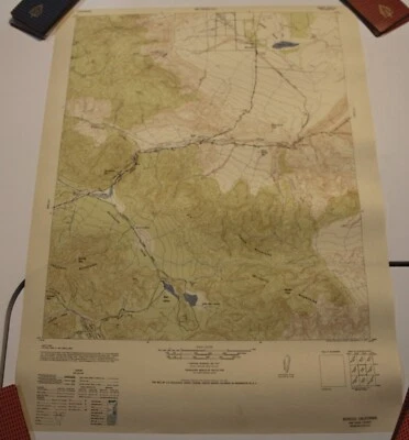 Mapa topográfico Borego California USGS 1952 vintage 22x17 Foto 1 de 4