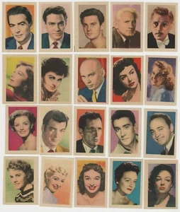 Lote de 20 Tarjetas Coleccionables Pequeñas PAPEL STOCK Años 50 ESTRELLAS DE CINE España D.REED + E1 - Imagen 1 de 2