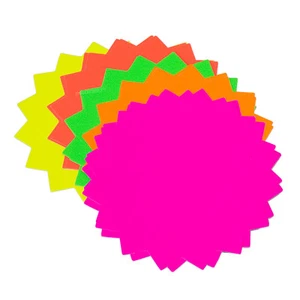 48 estrellas flash fluorescentes 6" tienda letreros de precio de venta tarjetas avisos neón - Imagen 1 de 2