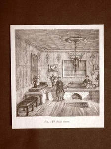 La sala di una casa cinese nel 1883 Cina Moda e costume - Imagen 1 de 1