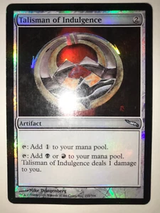 MTG TALISMAN OF INDULGENCE #255/306 Mirrodin Artifact 2003 Foil MP - Picture 1 of 2