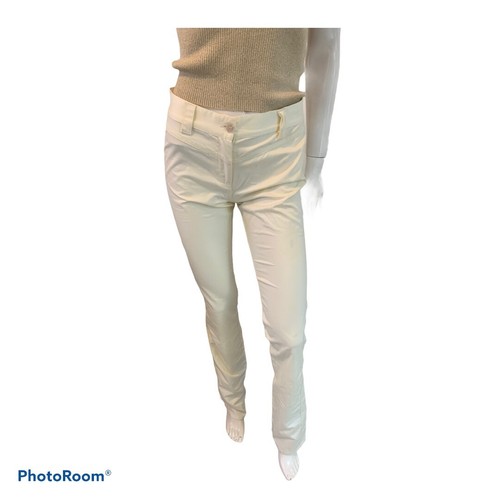 Pantaloni casual VALENTINO nuovi avorio vita media regular fit tasche posteriori XS