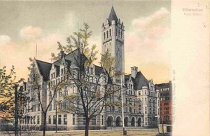 Postal de la oficina de correos Milwaukee Wisconsin 1905c Curt Teich - Imagen 1 de 2