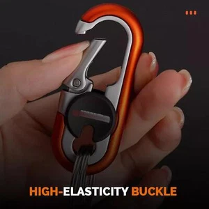 .#For Omuda Secure Key Clips Carabiner Chain Bikes Cars Key Rings - Foto 1 di 14