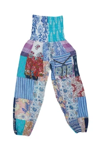 Boho Gypsy Hippy Patchwork Harem Pant Loose Casual Comfy Trouser Yoga Pants S/M