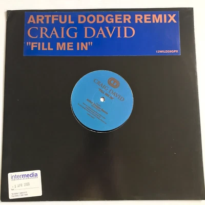 Craig David – Fill Me In - Artful Dodger Remix Vinyl 12" Promo *DL - Image 1 of 3