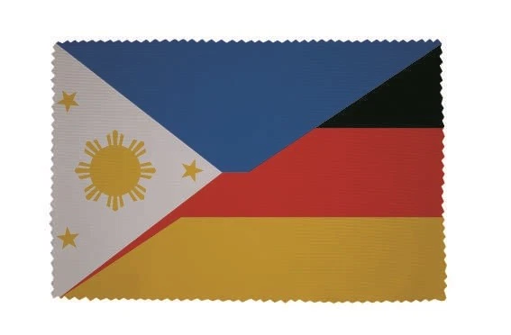 U24 Glasreinigungstuch Brillenputztuch Fahne Flagge Philippinen-Deutschland