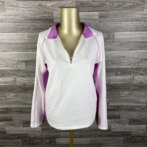 RYKA Half Zip Pullover White/Purple Running Shirt Women's Size Medium - Picture 1 of 11