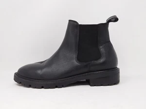 Steve Madden Damen Leder Stiefel Größe 6 M Leopold Chelsea Stiefeletten Schwarz - Bild 1 von 10