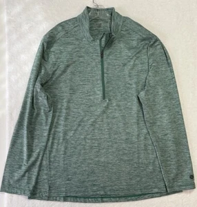 Graham Luxe Mens Size 2XL Green Long Sleeve Frey 1/4 Zip Pullover Shirt New (J6) - Picture 1 of 8