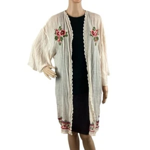 Altar'd State Kimono Cardigan Size M Floral - Picture 1 of 7