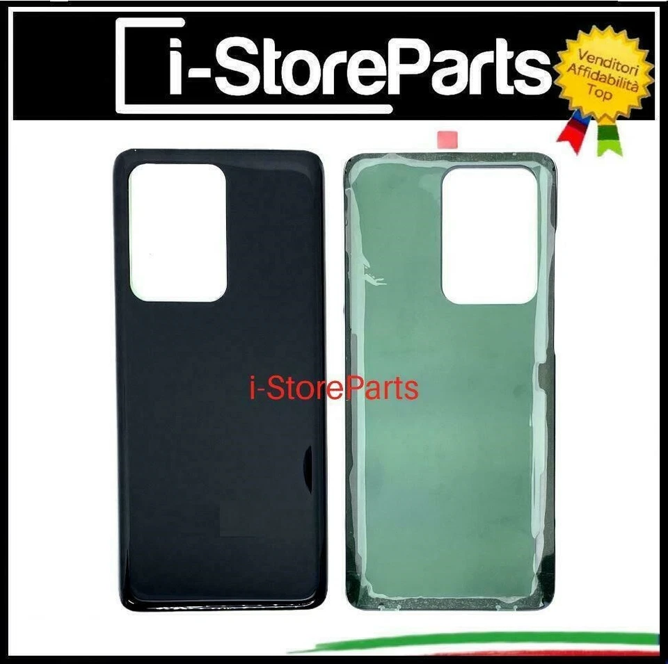 MARCA BACK COVER SCOCCA POSTERIORE COPRI BATTERIA SAMSUNG S20 ULTRA SM-G988 VETRO NERO