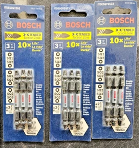 BOSCH 3-Piece 2-1/2" Impact Tough Double-Ended Screwdriving Bit Assorted 3 Pack - Picture 1 of 2