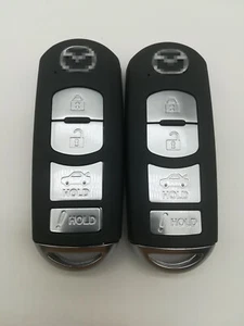 2*Fob Replacement Key shell for 2014-2018 MAZDA 6 MAZDA 3 MX-5 MIATA WAZSKE13D01 - Picture 1 of 4