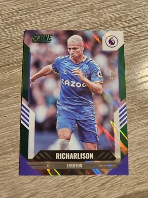2021-22 Panini Score Green Parallel Richarlison 5/5 Everton Tottenham - Image 1 of 3