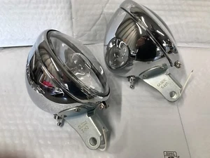 Harley 11366-38 Guide S-H2 Spot Lamps Knucklehead UL WL 1938-48 W/ Focus Screws - Picture 1 of 6