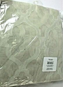 Better Homes & Gardens Natural Beige Lattice Ogee Sheer Curtain Panel 52" x 84" - Picture 1 of 2