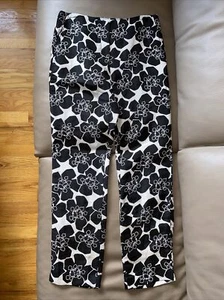 Magaschoni Collection Floral Crop Pants Size 2 Silk Linen $282 New - Picture 1 of 11