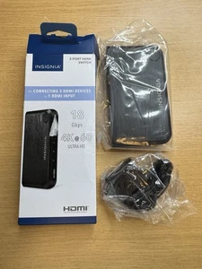 Conmutador HDMI de 3 puertos Insignia NS-HZ335 con 4K 60Hz y paso HDR negro - Imagen 1 de 2