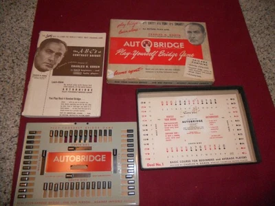 Bridge Game Auto Play Yourself by Actual Play Vintage 1950's with Charles Goren - Image 1 of 2